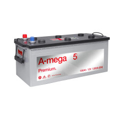 Автомобильный грузовой аккумулятор A-mega Premium 6-СТ 190Ah R+ 1200A 