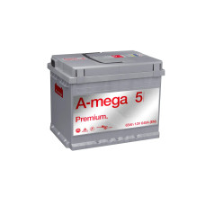 Автомобильный аккумулятор A-mega Premium 6-СТ 65Ah R+ 640A 