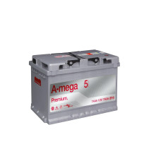 Автомобильный аккумулятор A-mega Premium 6-СТ 74Ah R+ 760A 