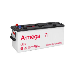 Автомобильный грузовой аккумулятор A-mega Ultra 6-СТ 200Ah R+ 1350A 