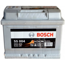 Автомобильный аккумулятор Bosch S5 004 6-СТ 61Ah R+ 600A 0092S50040