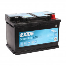 Автомобильный аккумулятор Exide EK700 AGM 6-СТ 70Ah R+ 760A Start-Stop
