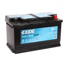 Автомобильный аккумулятор Exide EK800 AGM 6-СТ 80Ah R+ 800A 