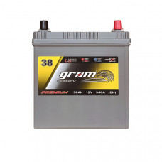 Автомобильный аккумулятор Grom (Корея) 6-СТ 38Ah R+ 340A 