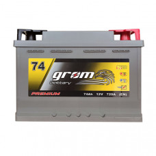 Автомобильный аккумулятор Grom (Корея) 6-СТ 74Ah R+ 720A 