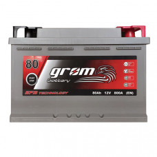 Автомобильный аккумулятор Grom (Корея) 6-СТ 80Ah R+ 800A EFB