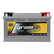 Автомобильный аккумулятор Grom (Корея) 6-СТ 80Ah R+ 740A 