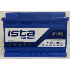 Автомобильный аккумулятор Ista 6-СТ 12V 90Ah R+ 850A Premium