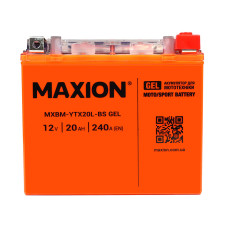 Мото аккумулятор Maxion 20Ah 330A YTX20L-BS GEL