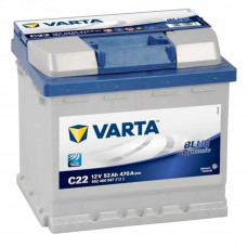 Автомобильный аккумулятор Varta C22 6-СТ 52Ah R+ 470A Blue Dynamic