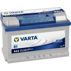 Автомобильный аккумулятор Varta E43 6-СТ 72Ah R+ 680A Blue Dynamic