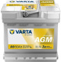 Автомобильный аккумулятор Varta AGM 6-СТ 50Ah R+ 540A A9 Silver Dynamic 550 901 054