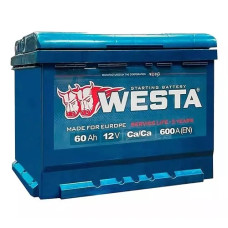 Автомобильный аккумулятор WESTA 6-СТ 60Ah R+ 600A 