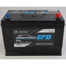 Автомобільний акумулятор WESTA MANFORCE EFB 6-СТ 100Ah 850A R+ D31 Start-Stop 