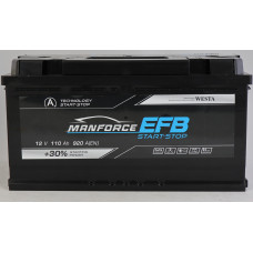 Автомобильный аккумулятор WESTA MANFORCE EFB 6-СТ 110Ah 920A R+ (L5) Start-Stop