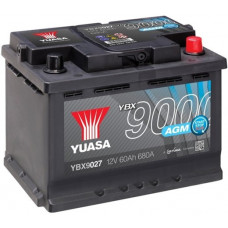 Автомобильный аккумулятор Yuasa 6-СТ 60Ah R+ 640A AGM YBX9027