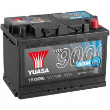 Автомобильный аккумулятор Yuasa 6-СТ 70Ah R+ 760A AGM YBX9096