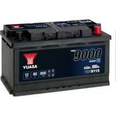 Автомобильный аккумулятор Yuasa 6-СТ 80Ah R+ 800A AGM YBX9115