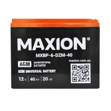 Аккумуляторная батарея тяговая Maxion 12V 40Ah MXBP 6-DZM-40 M5 AGM