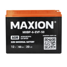 Aккумуляторная батарея тяговая Maxion 12V DZM 50Ah MXBP 6-EVF-50 AGM 