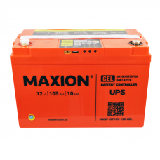 Aккумуляторная батарея гелевая Maxion 12V 105Ah MXBP-OT105-12K UPS GEL (с контроллером и разъемами)